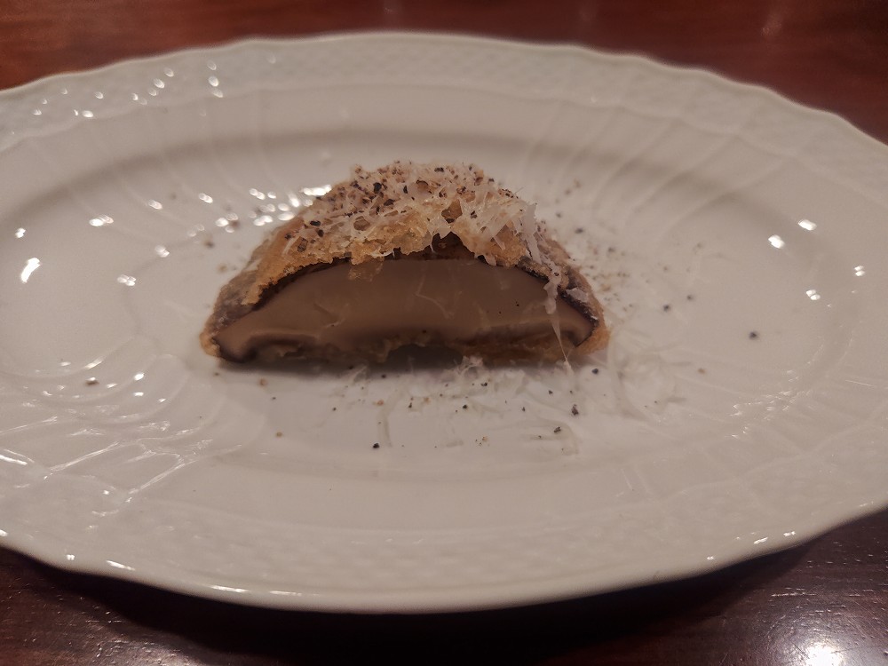 長崎, イタリアン, UGO,ストゥッツキィーノ(突き出し),永尾さんの原木しいたけのフリット