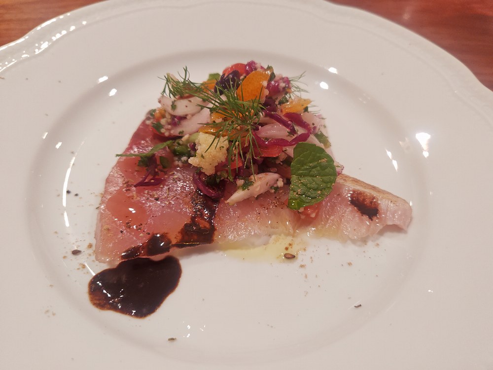 長崎,イタリアン,UGO,アンティパスト(前菜),天然ブリと地野菜